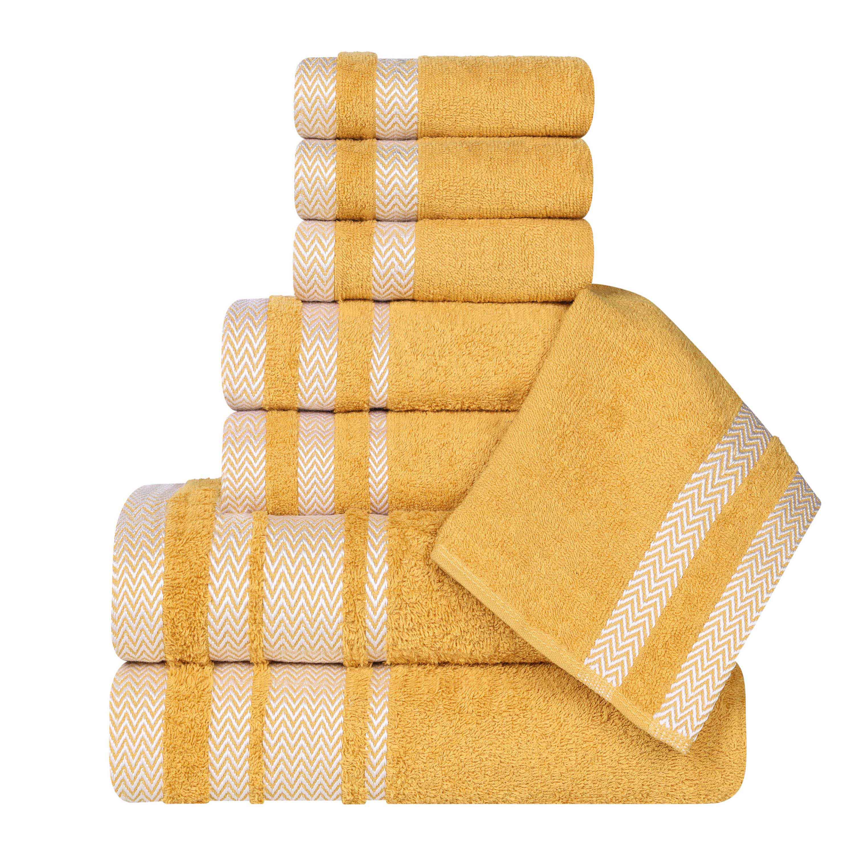 Hays Cotton Medium Weight 8-Piece Bath Towel Set - Soft & Absorbent Towels for Bathroom, Spa, Gym, and Beach Use