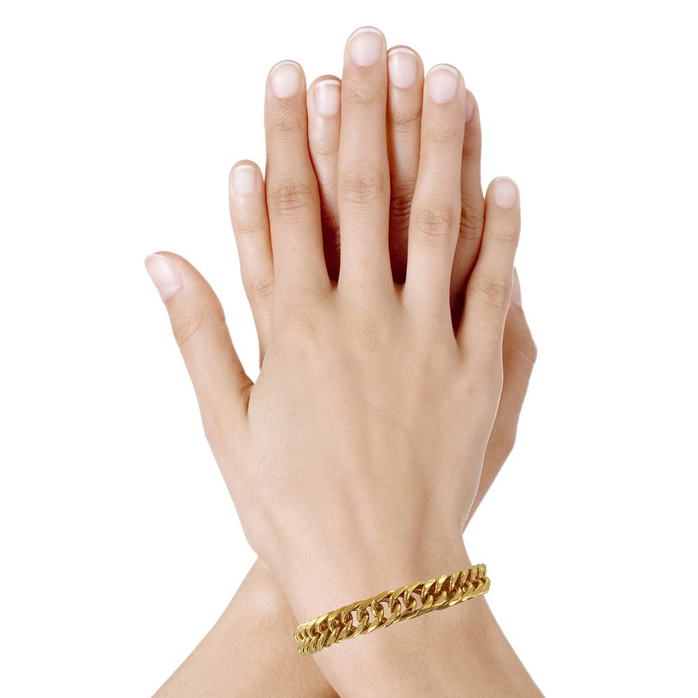 18K Gold Plated Curb Chain Bracelet for Women - Elegant & Durable Jewelry Gift for Birthday, Anniversary, Party & Everyday Wear