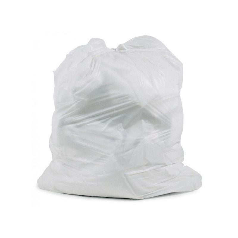 24 x 22 Inch White Trash Bags - Heavy Duty Kitchen & Office Garbage Bags for Home, Commercial & Outdoor Use
