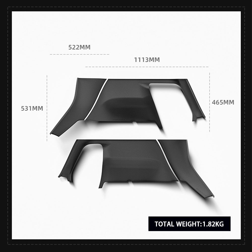2025+ Tesla Model Y Juniper Premium Trunk Side Protectors - Custom Fit Interior Car Protection for Model Y | Durable Scratch Guards for Cargo Area & Luggage Protection