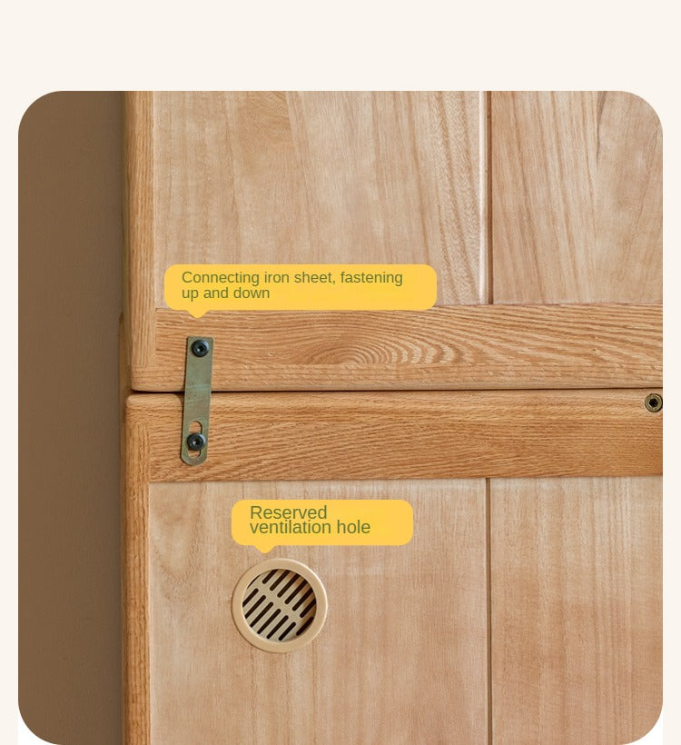 Solid Oak Wood Modern Nordic Kids Dresser - 5-Drawer Storage Cabinet for Nursery, Bedroom & Playroom Organization