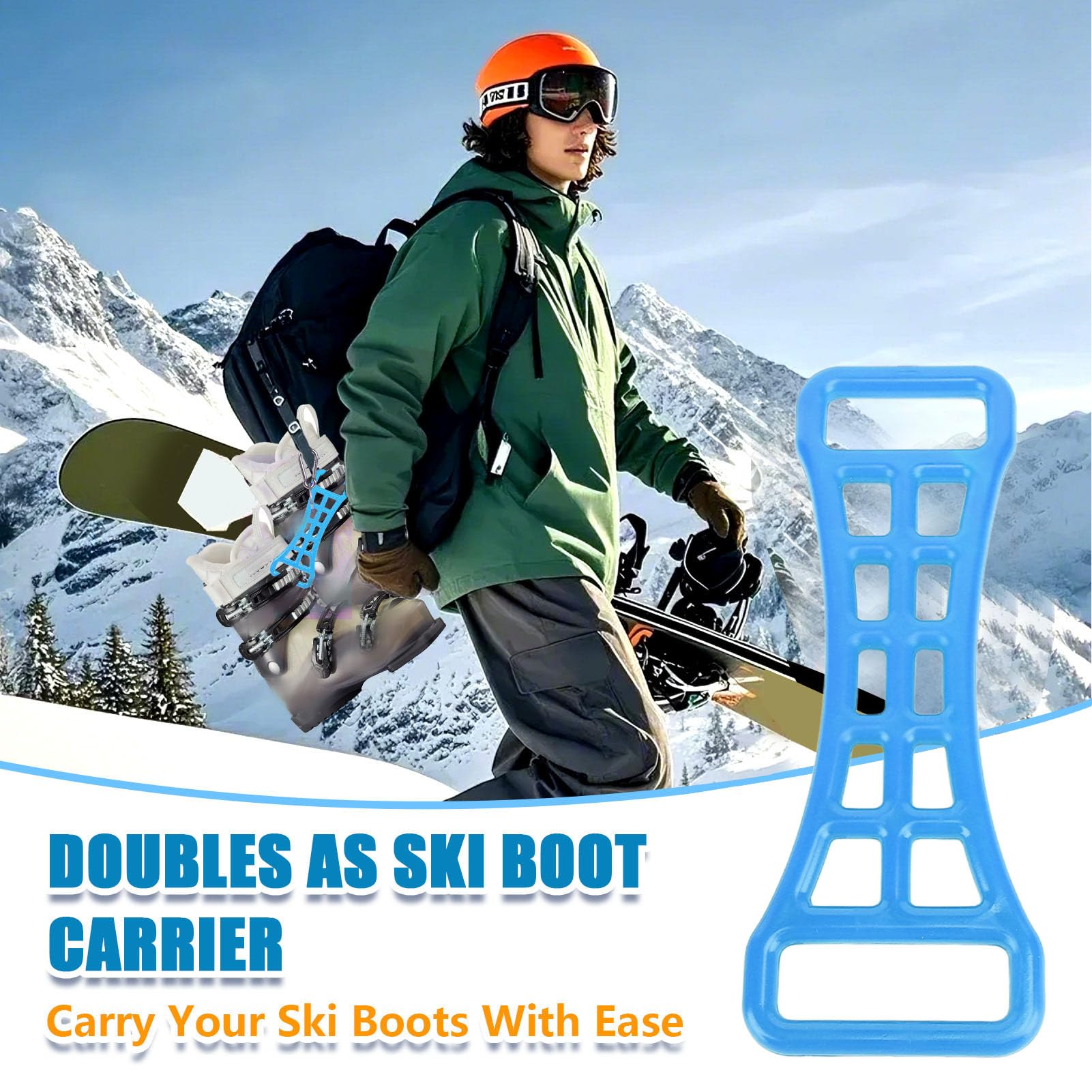 2-Pack Ski Boot Buckle Assist Tool - Adjustable Buckle Extender for Ski Boots - Multifunctional Skiing Accessory for Easy Fastening - Perfect for Skiers & Snowboarders (Ideal for Cold Weather & Mountain Sports)