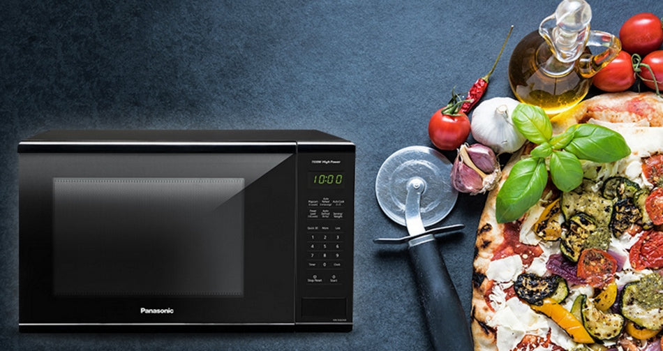 Refurbished PANASONIC 1.3 CU FT Black Countertop Microwave Oven | NNSG626B Model | Home Essentials Warranty | Perfect for Small Kitchens, Dorms & Office Break Rooms