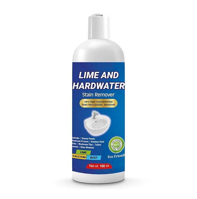 Best Tap & Shower Cleaner for Hard Water - Powerful Soap Scum & Lime Scale Remover | Works on Basins, Sinks, Faucets, Fixtures, Bathtubs & Shower Glass | Eliminates Tough Stains (1-Pack) | Perfect for Bathroom & Kitchen Deep Cleaning