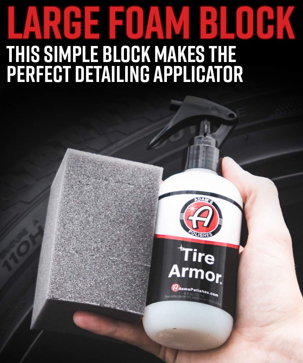 Adam's Polishes Block Applicator (10 Pack) - Premium Trim Dressing & Tire Shine Applicator Pads for Car Detailing | Durable Reusable Durafoam Pads | Perfect for Post-Car Wash & Wheel Cleaning | Ideal for Auto Enthusiasts & Professional Detailing