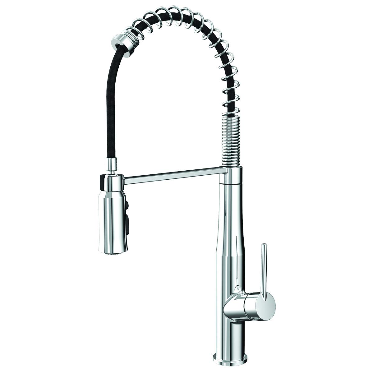 Speakman SB-1043 Neo Spring Pull Down Kitchen Faucet with Sprayer - Polished Chrome Finish for Modern Home & Restaurant Use