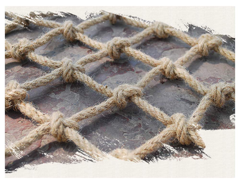 Safety Net for Kids - Anti-Fall & Anti-Cat Protection Barrier - Decorative Hemp Rope Ceiling Net for Indoor/Outdoor Use - Perfect for Balcony, Staircase & Play Area Safety