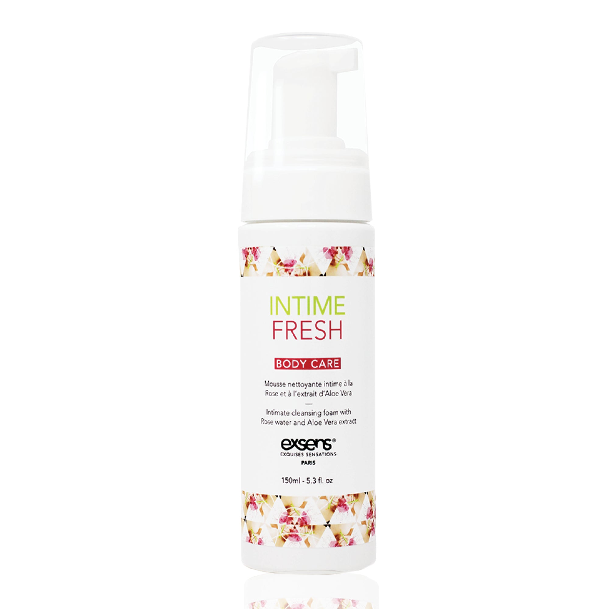 Exsens Intime Fresh Intimate Cleansing Foam for Women - 150ml (5.3 fl oz) | pH Balanced, Gentle & Soothing Formula | Daily Feminine Hygiene Care | Perfect for Travel & Gym Use