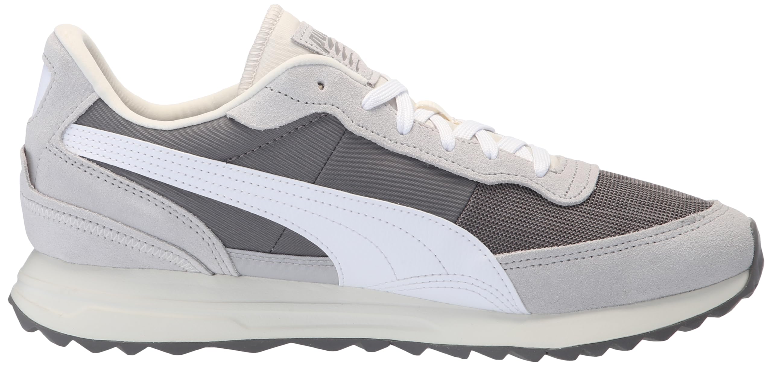 PUMA Men's Road Rider Sneaker - Lightweight Running Shoes for Men, White/Cast Iron, Size 8 | Comfortable Athletic Shoes for Jogging, Gym Workouts & Casual Wear