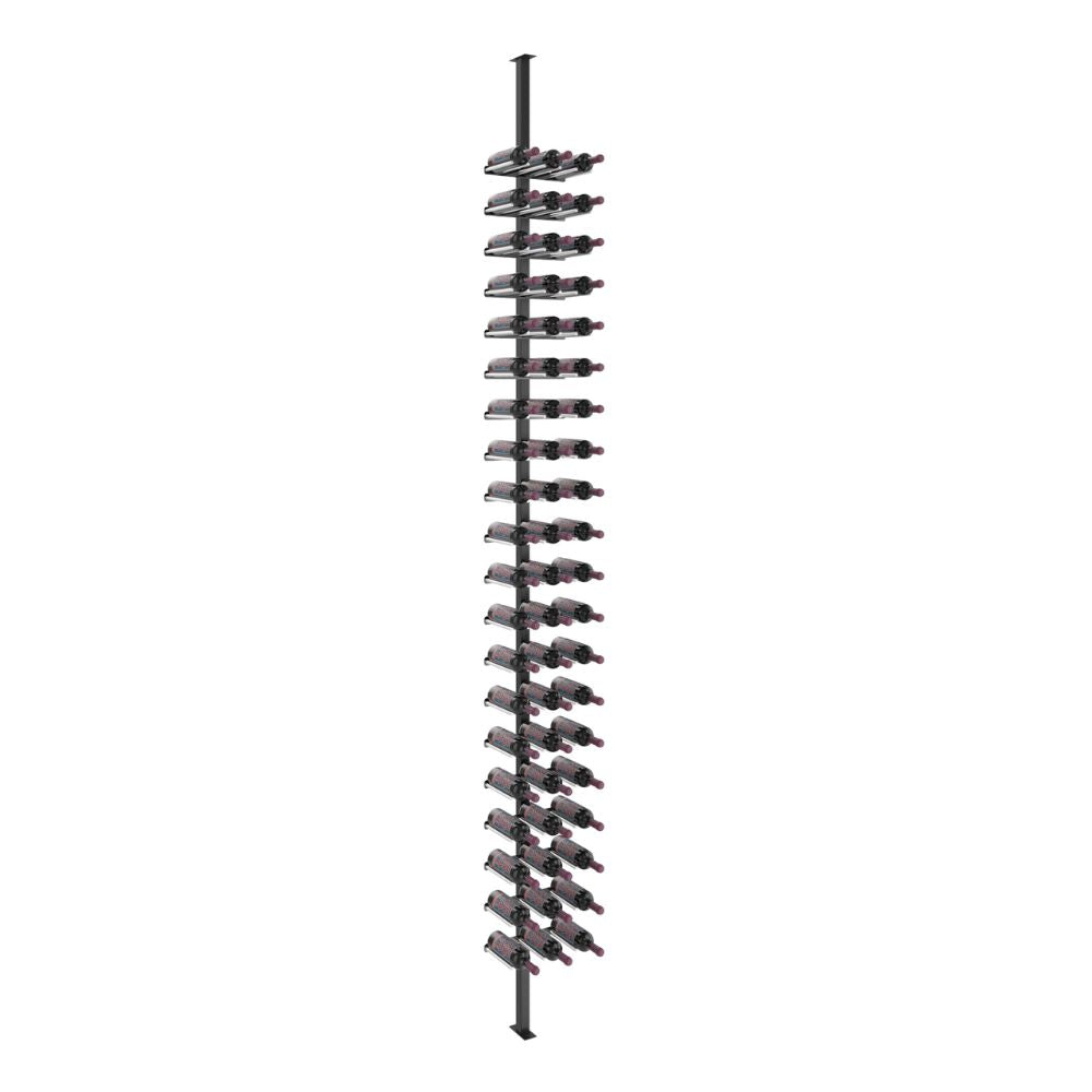 Vino Rails 60 Bottle Single-Sided Floor-to-Ceiling Wine Rack Post Kit - Sturdy Metal Wine Storage for Home, Restaurant, or Wine Cellar Organization