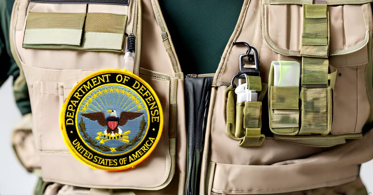 Authentic US Military DOD Patch 4x4 Inch - Iron On or Sew On for Jackets, Hats & Tactical Gear | Official Department of Defense Emblem