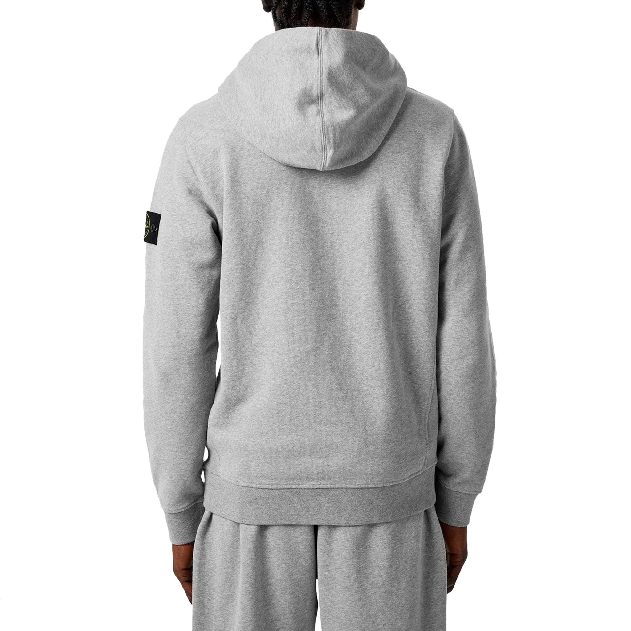 Stone Island Grey Logo Hoodie for Men - Stylish & Comfortable Pullover for Casual Wear, Street Fashion & Outdoor Activities