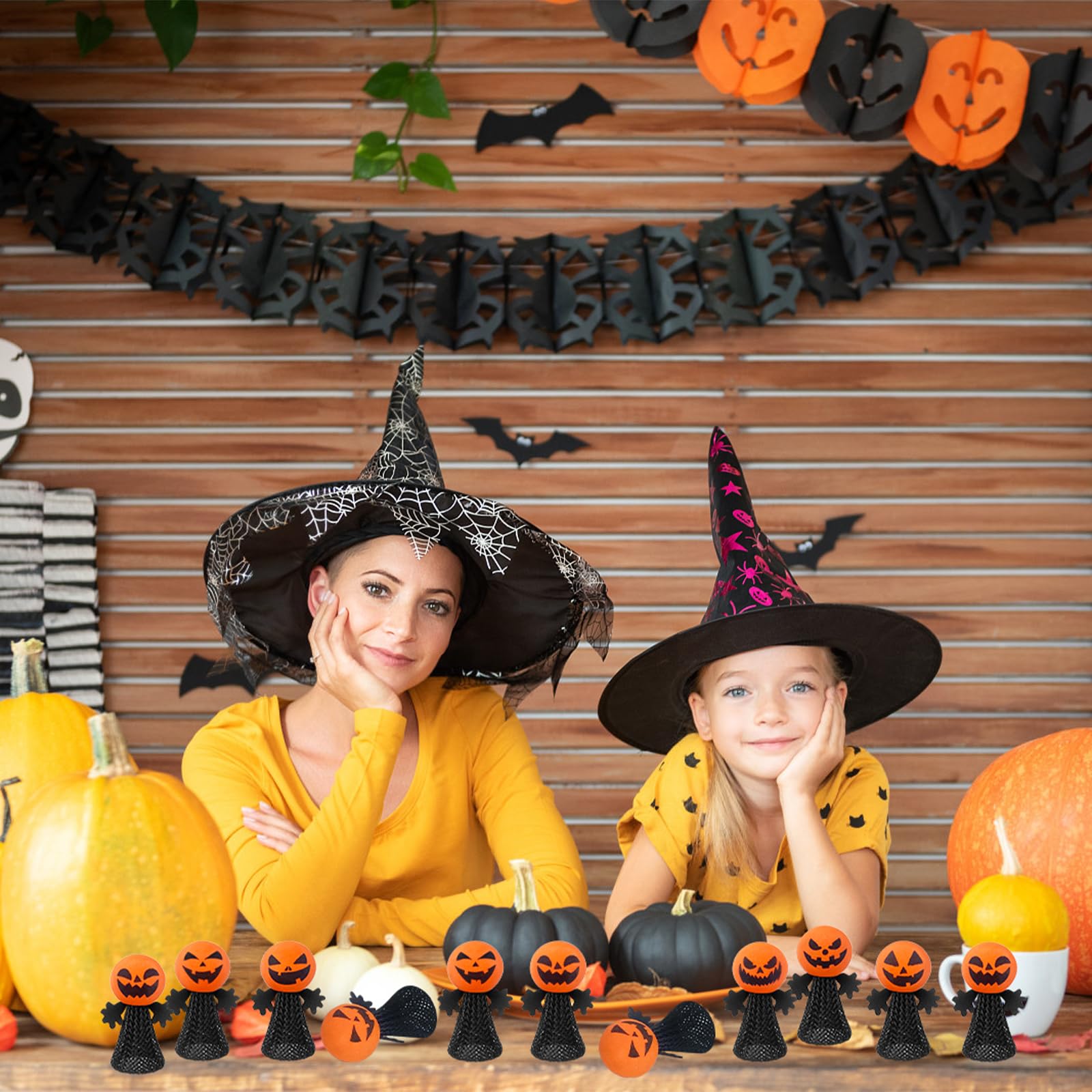 48 Pcs Halloween Jumping Popper Toys - Spring Launcher Bouncy Toys for Kids & Toddlers - Fun Halloween Party Favors & Goodie Bag Fillers - Perfect for Trick-or-Treating, Classroom Rewards & Halloween Party Games