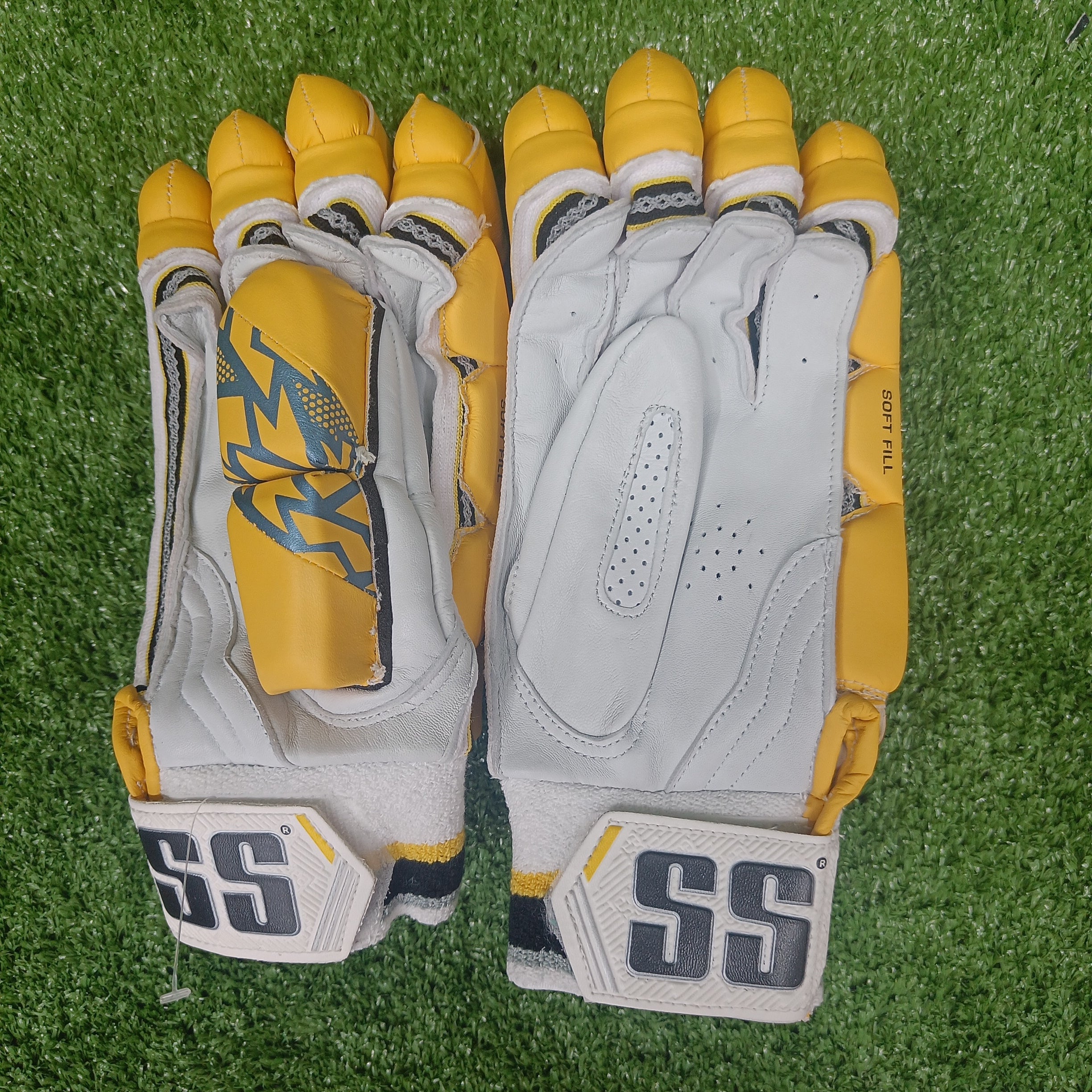 Premium SS Super Test Chennai Super King IPL Cricket Batting Gloves - Professional Quality for Cricket Matches & Training Sessions
