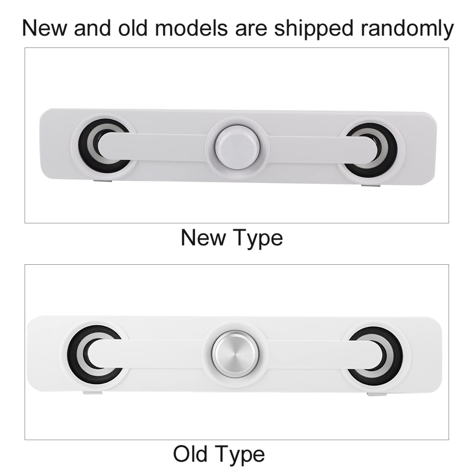 Portable Notebook Speaker - Mini Wired Soundbar with 3.5mm Universal Jack for Laptop, Desktop PC, Computer | Compact Audio Solution for Dorm, Office & Home Workspace (White) | Perfect for Video Calls, Gaming & Music Listening
