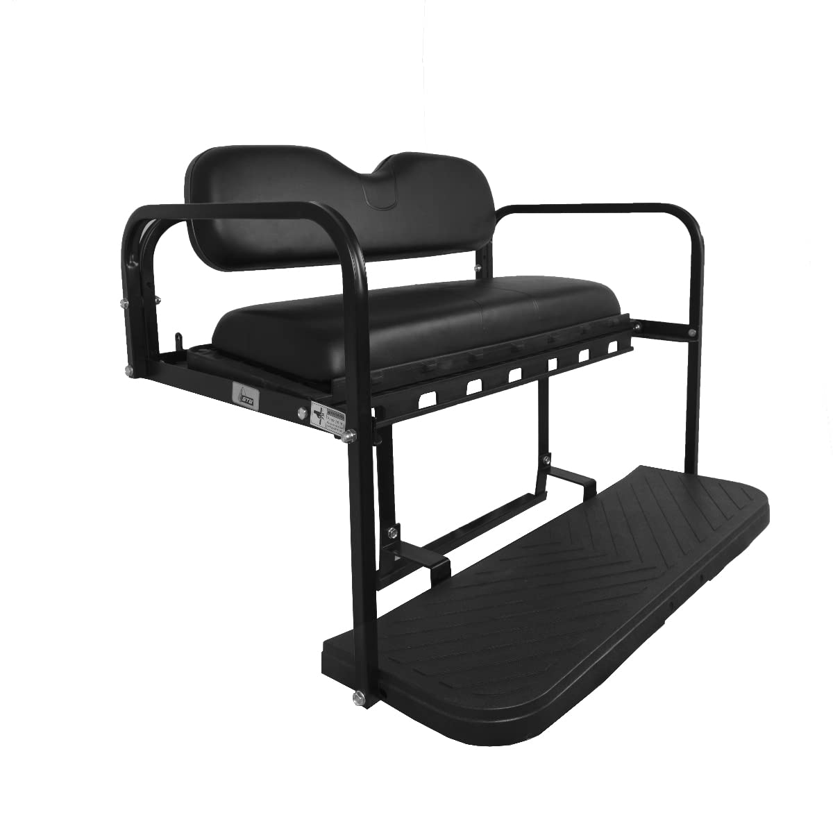 GTW MACH3 Club Car DS Golf Cart Rear Seat Kit - Heavy Duty Steel Frame | Fits 2000.5 & Newer Models | Black | Perfect for Golf Courses, Resorts & Personal Use