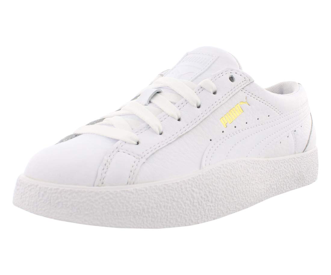 PUMA Women's Love Tumble Leather Sneakers - Comfortable Casual Shoes for Walking, Running & Everyday Wear | Fashionable White Low-Top Sneakers for Women