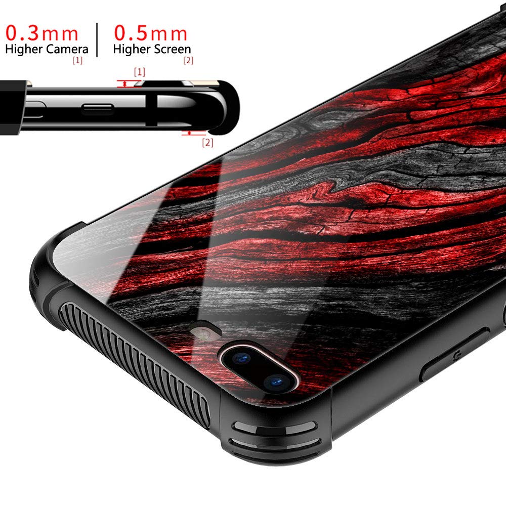 CARLOCA iPhone 8 Case - Wood Grain Shockproof Cover Compatible with iPhone 7/8/SE 2020 | Anti-Scratch Hard Back Protective Case for Men & Boys | Perfect for Work, Travel & Outdoor Activities