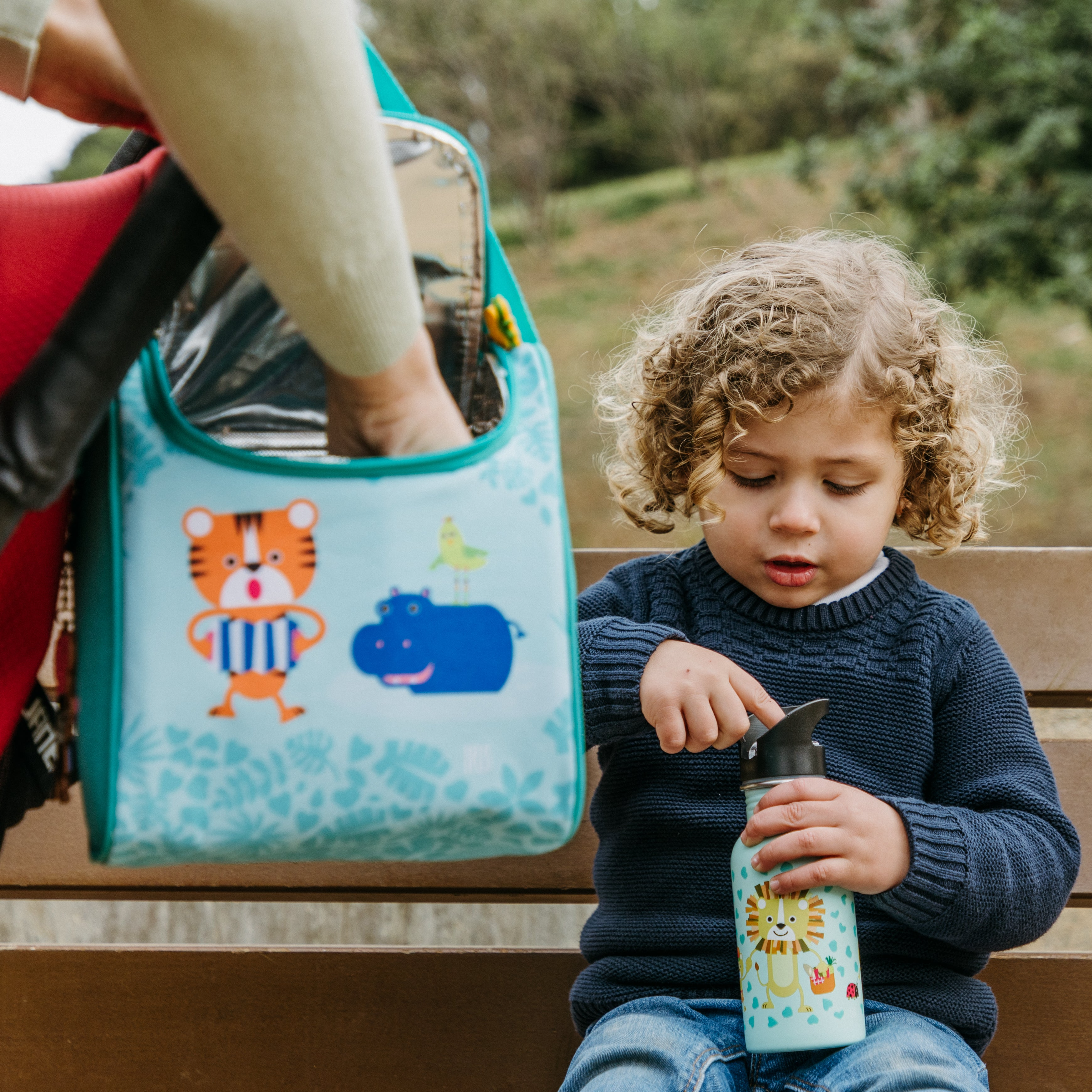 Funny Jungle Mint Baby Snack Bag - Healthy Organic Toddler Treats for On-the-Go, School & Travel Snacking