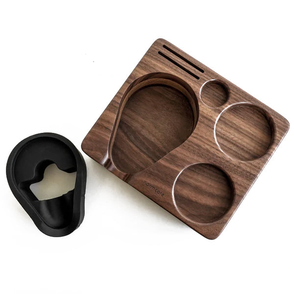 Premium Wooden Normcore Tamping Mat Station for Espresso - Barista-Grade Coffee Accessory for Home & Professional Use