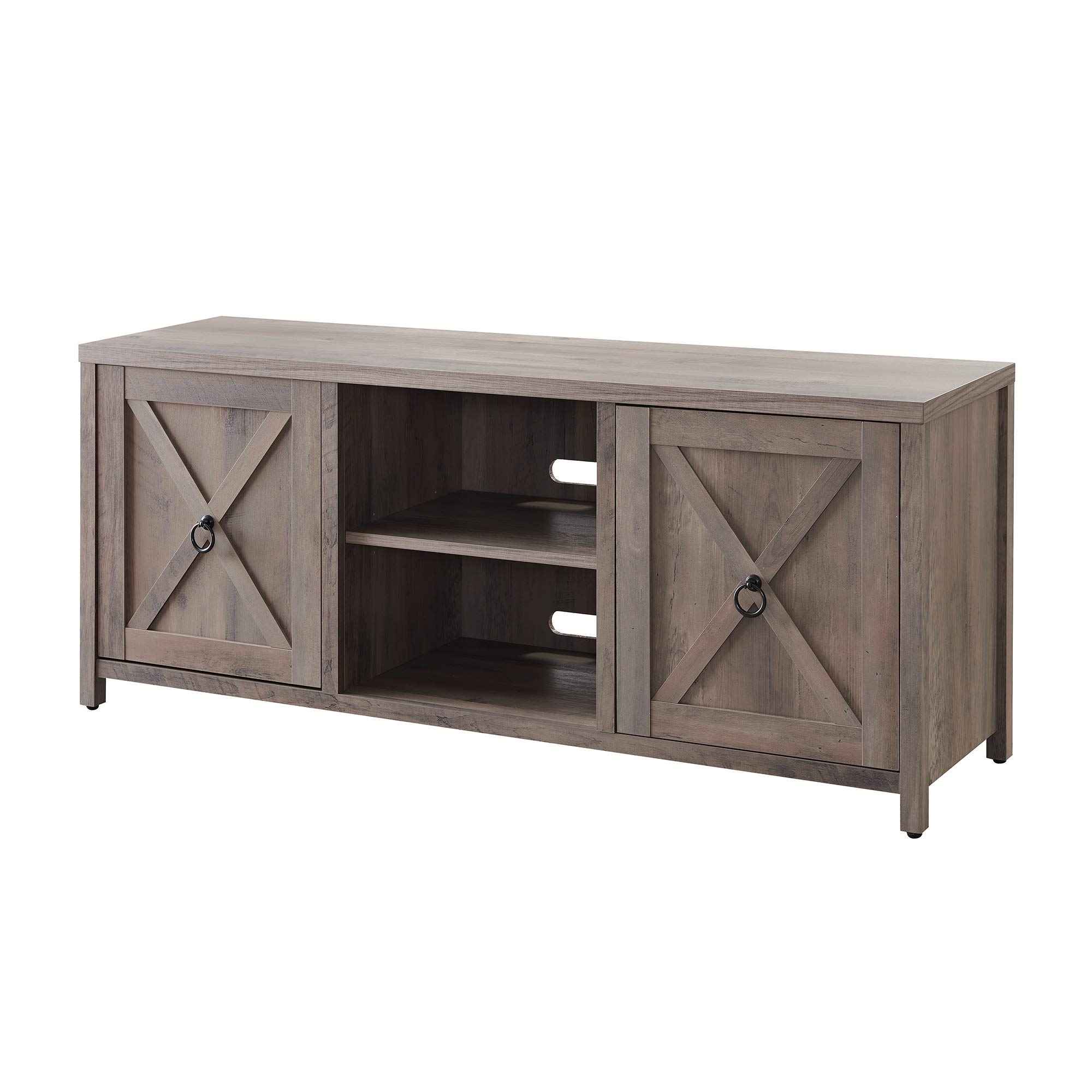 Henn&Hart 65 Inch TV Stand in Gray Oak - Modern Rectangular Entertainment Center for Living Room, Perfect for TVs up to 65 Inches - Ideal for Home Theater Setup and Living Room Decor