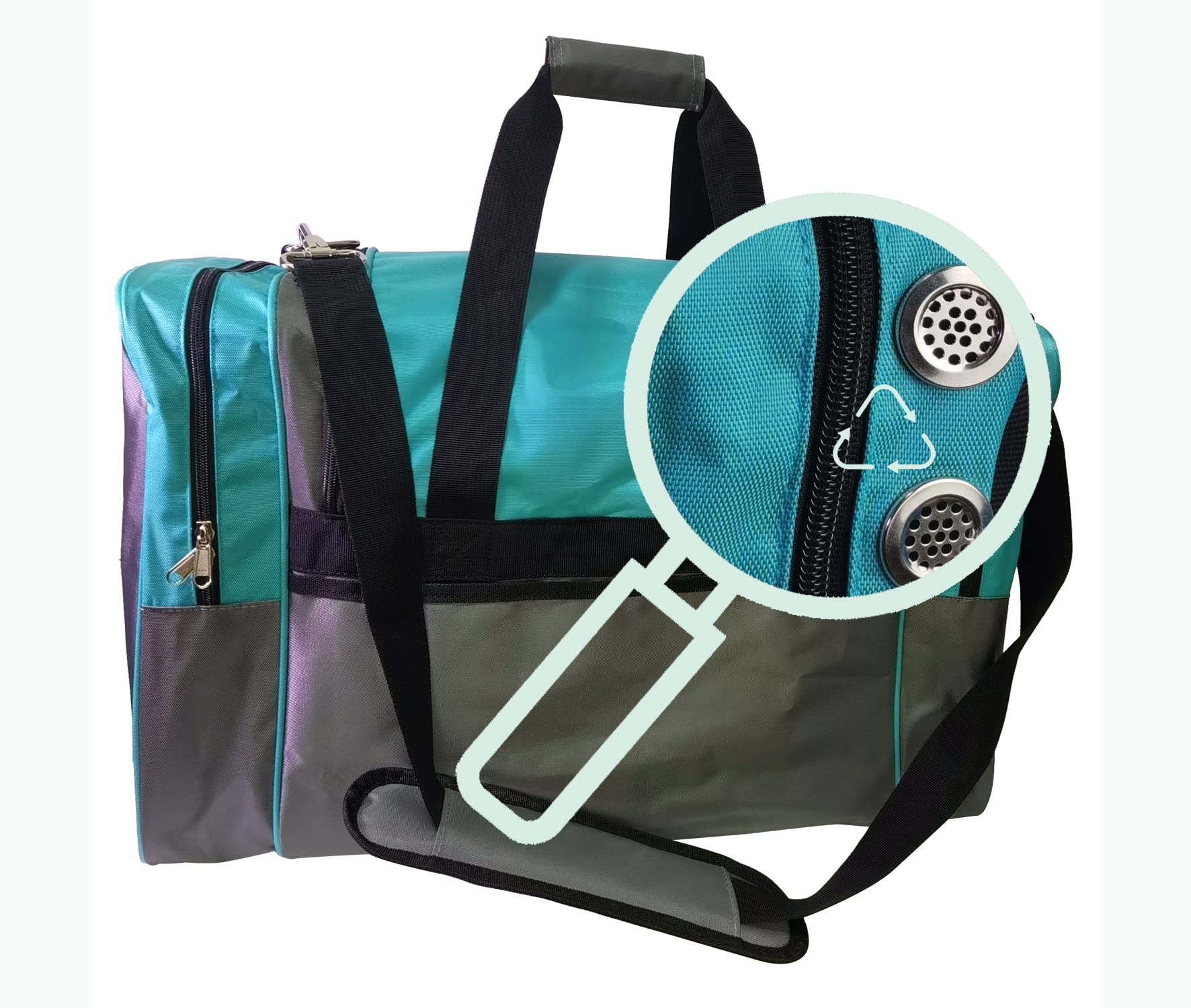 BALIKEN Double Tote Bowling Bag for 2 Balls & Shoes - Mens Size 16 & 13 - Perfect for League Play & Practice