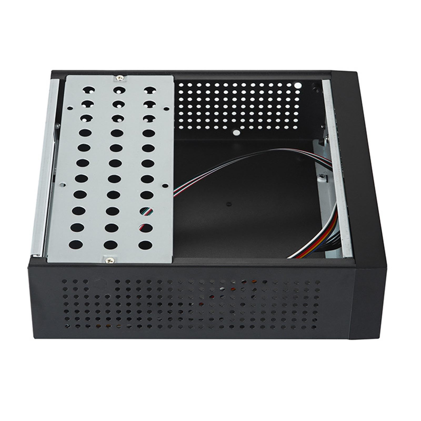 Ronyme ITX Computer Case - Compact Mini PC Chassis for Workplace | USB 2.0 | Supports Mini-ITX Motherboard | Space-Saving Desktop Case for Office, Home & Gaming Setup