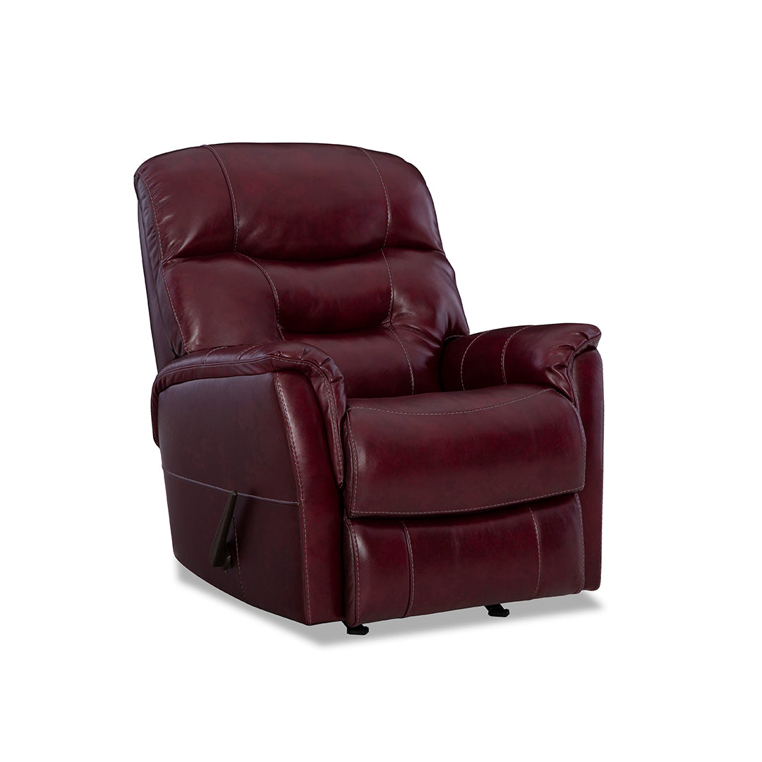 Napoli Genuine Leather Rocker Recliner Chair - Comfortable Living Room Reclining Chair with Smooth Gliding Motion, Perfect for Relaxing, Reading & Watching TV