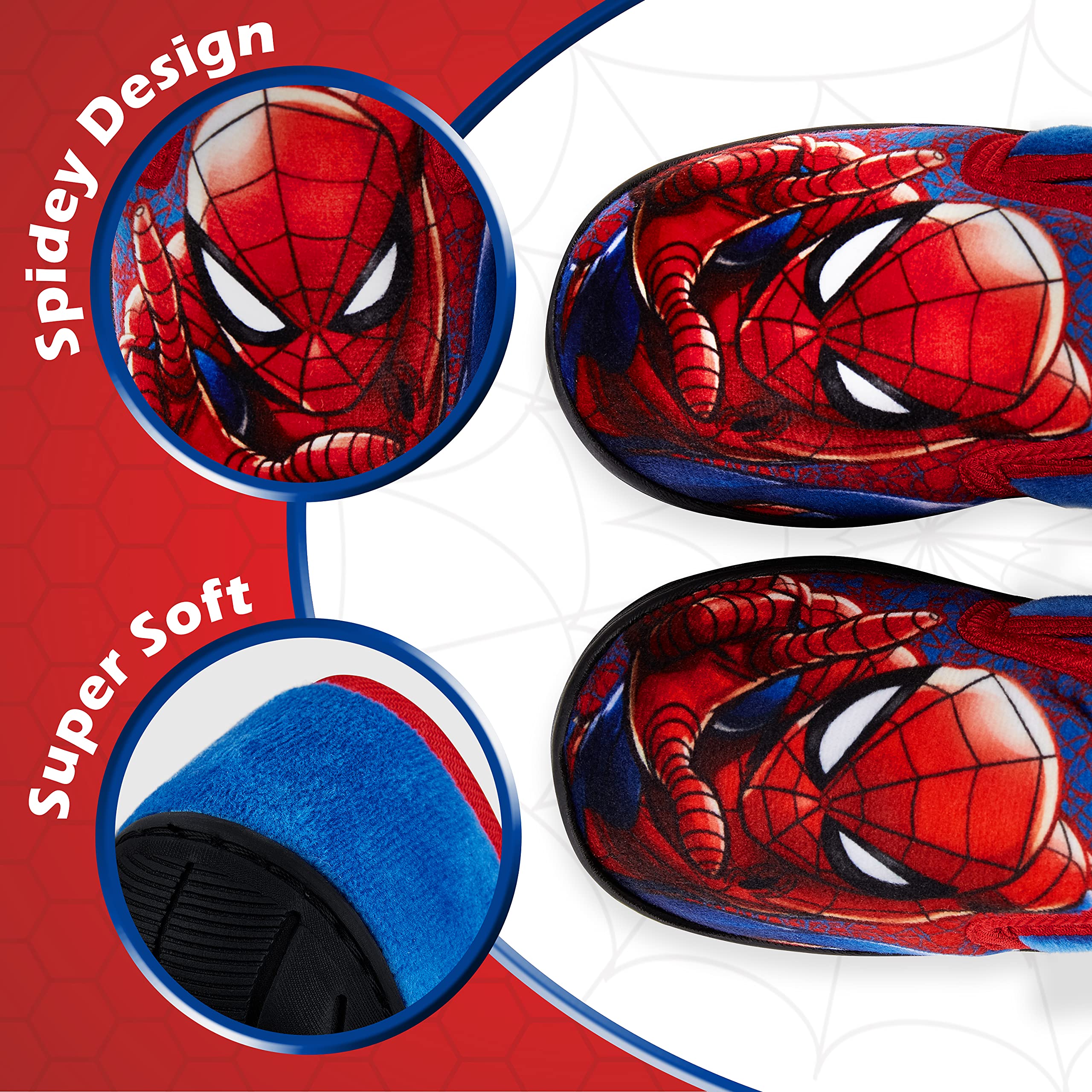 Marvel Spider-Man Boys' Slippers - Soft Avengers Themed House Shoes for Kids | Perfect for Indoor Play, Cosplay & Superhero Fans