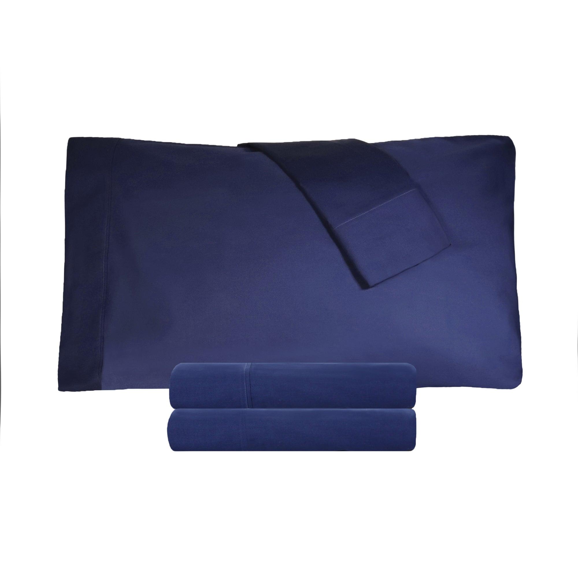 Premium 300 Thread Count 100% Cotton Percale Deep Pocket Sheet Set - Ultra Soft & Breathable for All-Season Comfort - Perfect for Queen, King, Twin & Full Size Beds