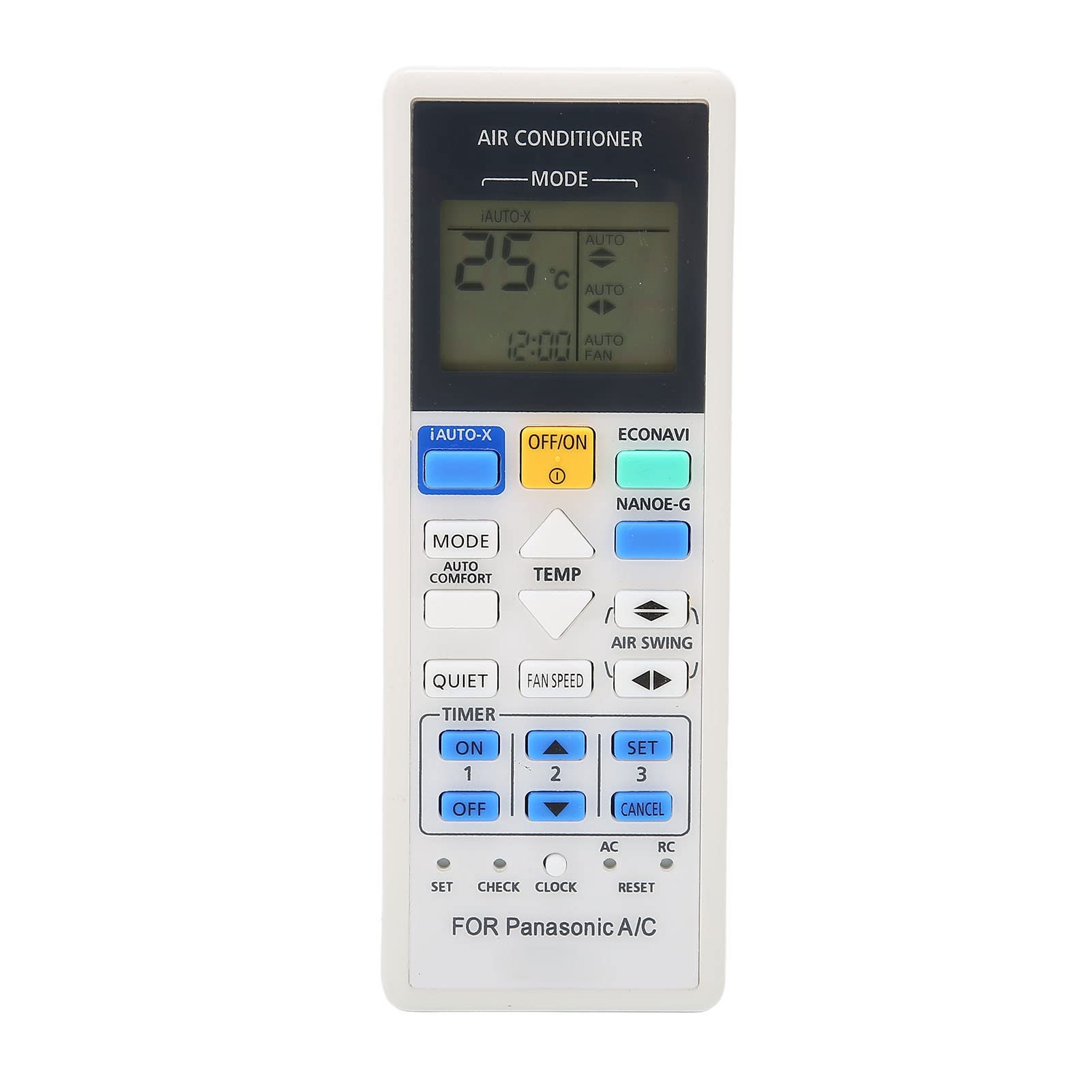 PUSOKEI Replacement Air Conditioner Remote Control for Panasonic Models A75C3208 A75C3706 A75C3708 KTSX5J A75C3167 A75C3607 A75C3300 A75C3871 - Compatible with Panasonic AC Units for Home & Office Cooling