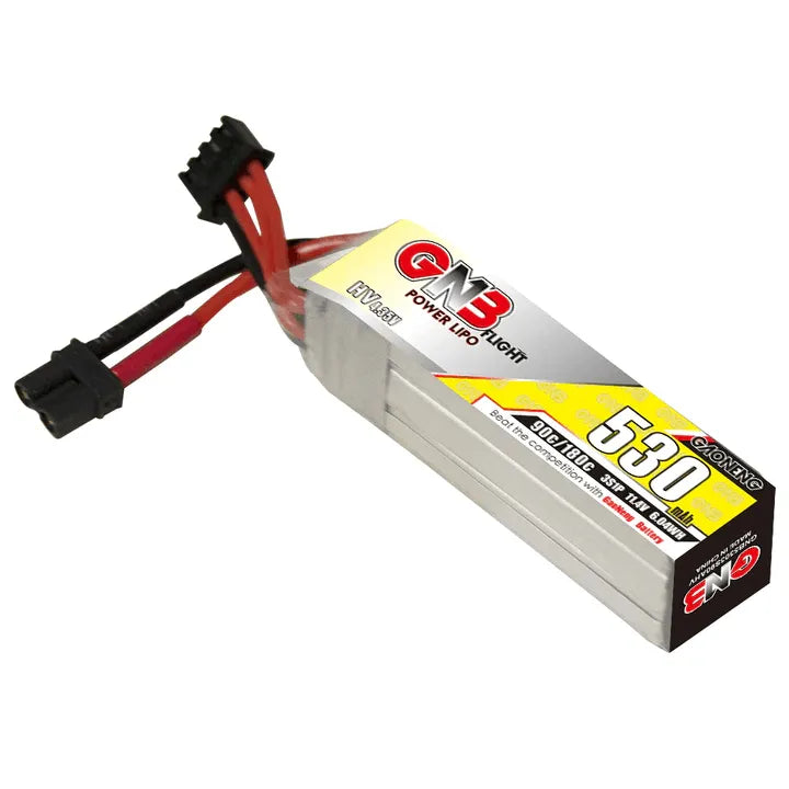 GNB/GAONENG 530mAh 3S 11.4V HV 90C LiPo Battery with XT30 Plug - High Performance RC Drone, Airplane, and FPV Racing Battery for Long Flight Time