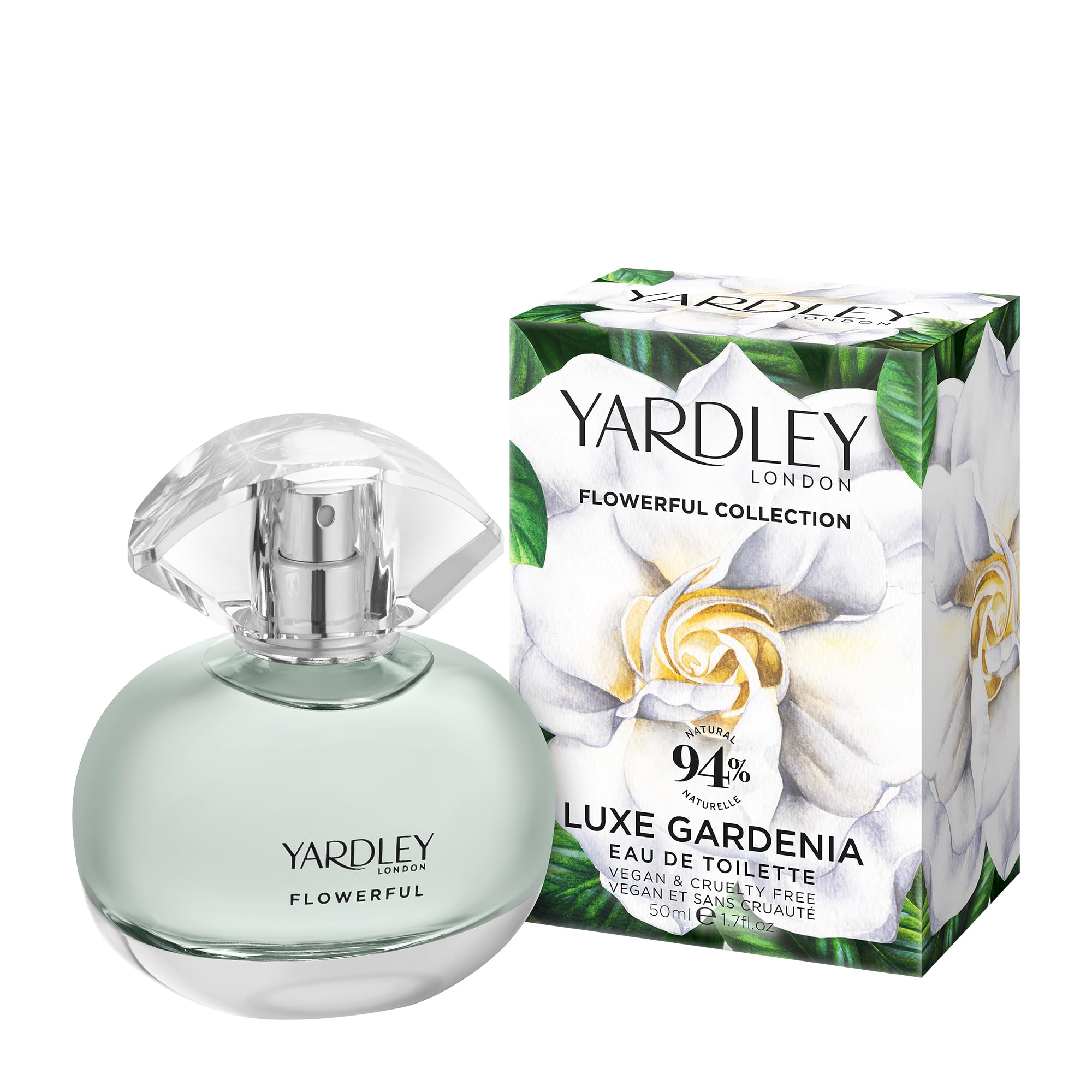 Yardley London Luxe Gardenia Eau de Toilette for Women - Floral Perfume with Bergamot & Sea Salt Notes - Elegant 50ml Fragrance for Daily Wear & Special Occasions