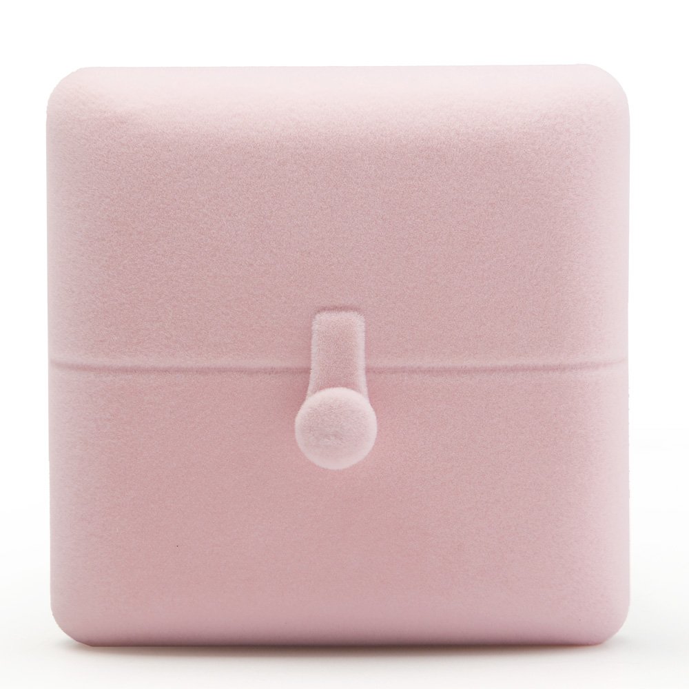 Luxury Pink Velvet Jewelry Box for Earrings & Pendant Display - Elegant Jewelry Storage Case & Gift Box for Women - Perfect for Wedding, Birthday & Anniversary Gifts