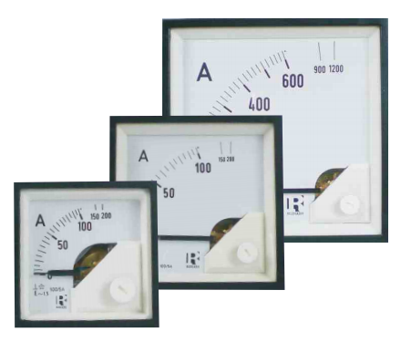 DE72/50/5A Moving Iron Ammeter - 50/5A AC Current Meter, 72×72mm Square Panel Mount, Class 1.5 Accuracy - Perfect for Industrial Electrical Systems, Power Distribution Panels & Equipment Monitoring