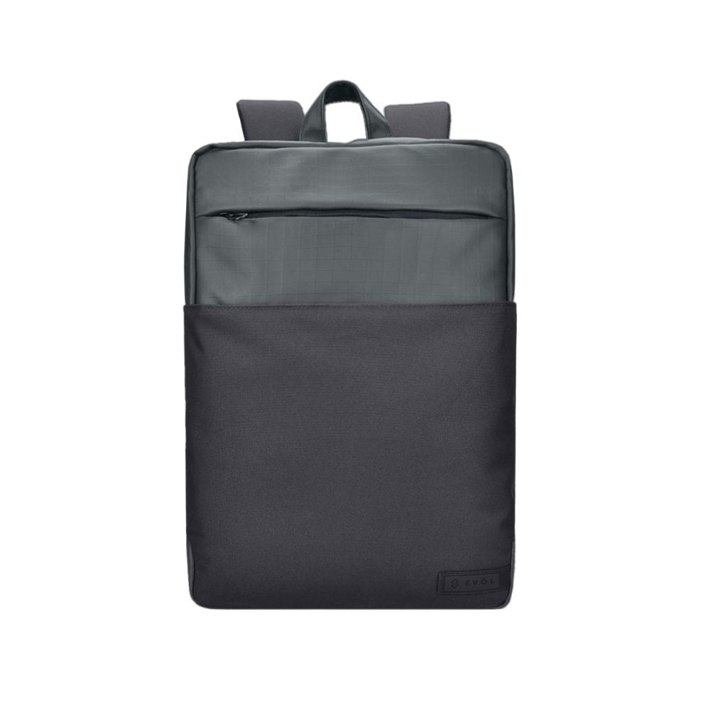 Evol Byron 15.6 Inch Laptop Business Backpack - Black | Water-Resistant Work Bag for Men & Women | Perfect for Office, Travel & School