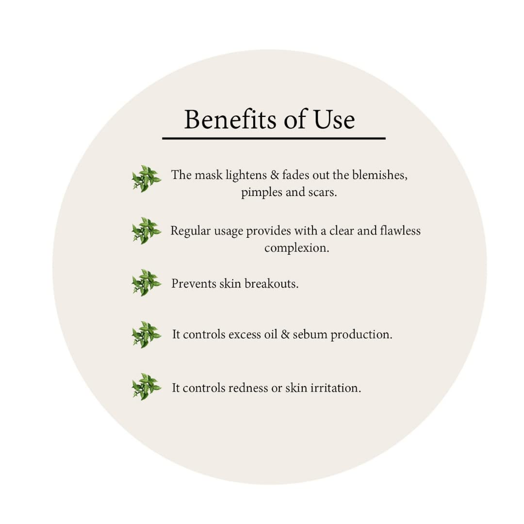 Vedantika Herbals Ayurvedic Anti Acne Face Mask - 50g Natural Clay Treatment for Clear Skin | Best for Oily & Acne-Prone Skin - Daily Skincare Routine