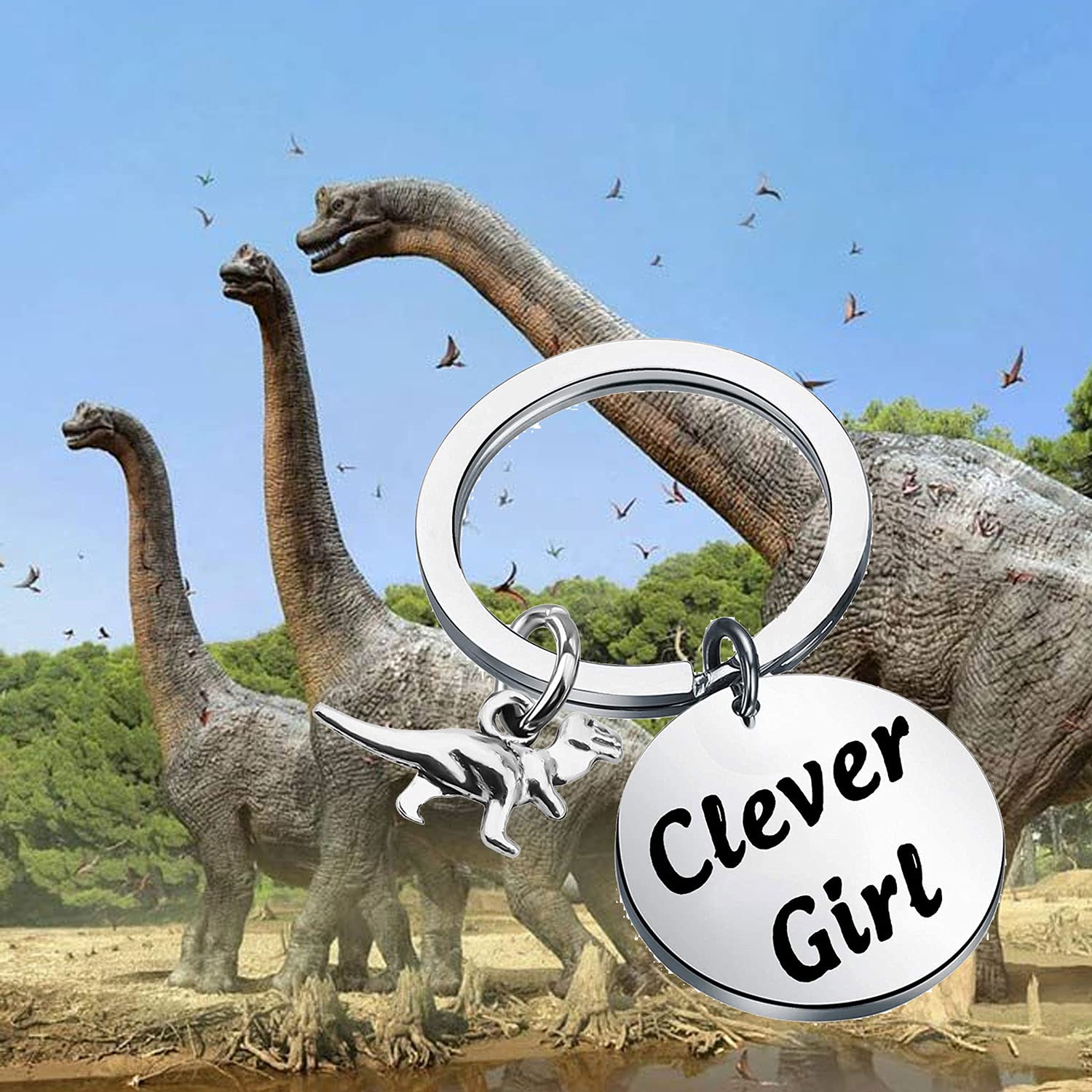 AKTAP Clever Girl Dinosaur Jewelry - Adjustable Dinosaur Bone Bangle Bracelet for Women - Perfect for Jurassic Themed Parties, Cosplay & Dinosaur Lovers Gifts