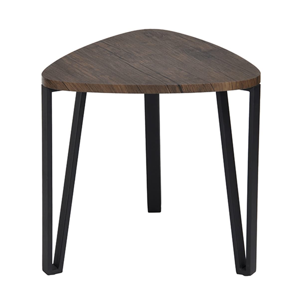 Stacking Side Table Set of 3 - Nesting Triangle End Coffee Tables in Vintage Brown - Perfect for Small Spaces, Living Room, Bedroom & Office Decor
