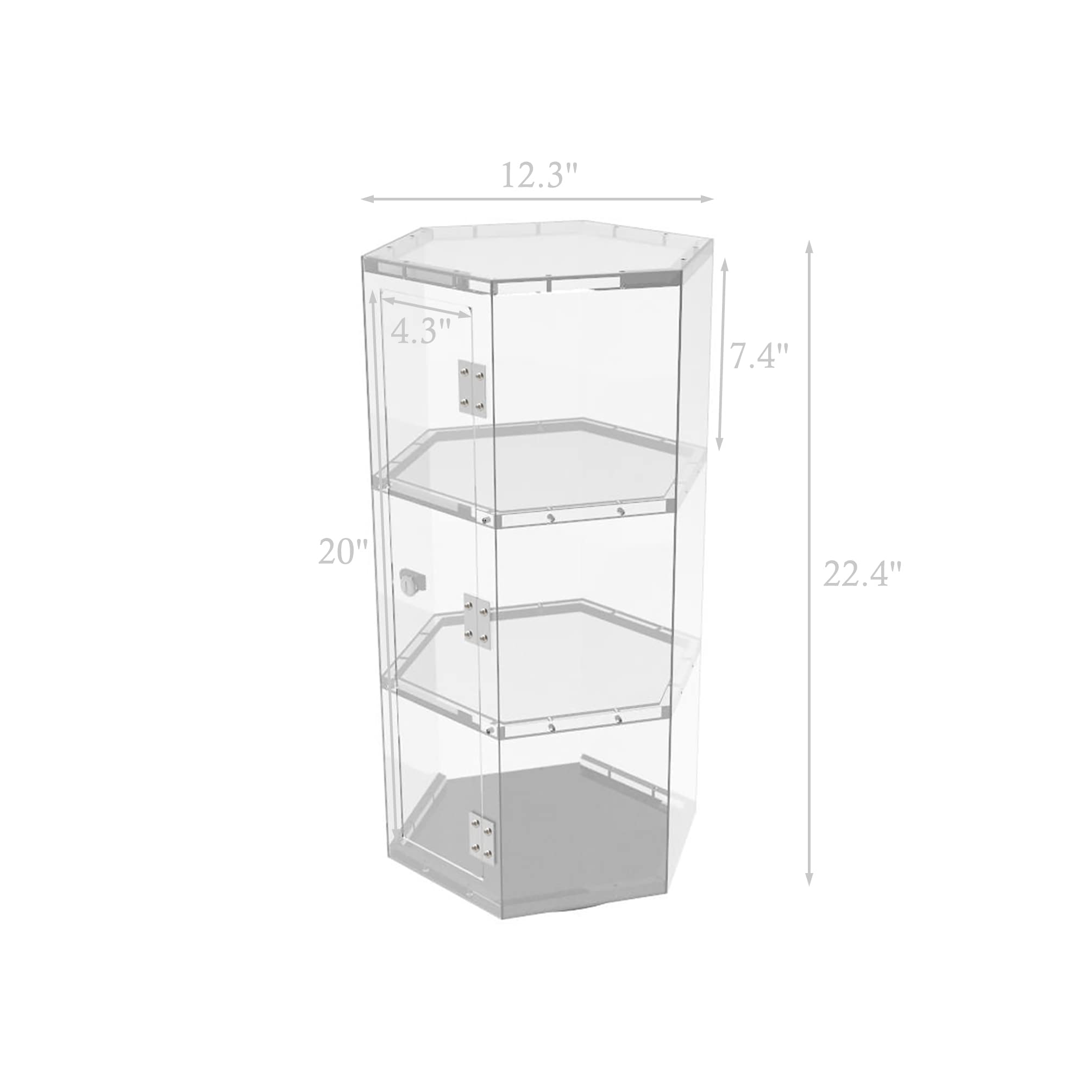 Clear Acrylic Spinning Display Case 12