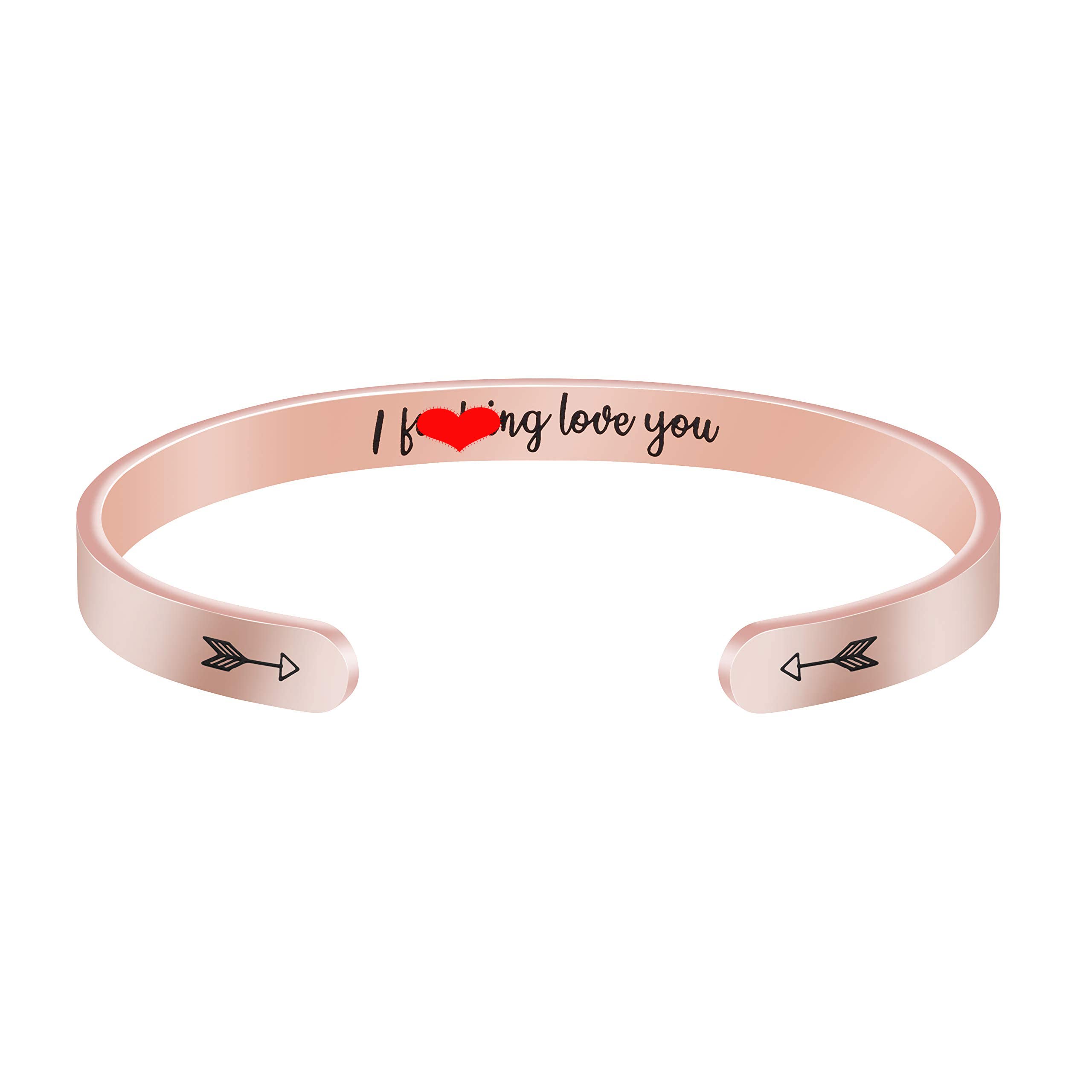 JoycuFF Stainless Steel Cuff Bracelet for Women - Elegant Bangle Gift for Mother, Mom, Wife - Perfect for Christmas, Birthday, Thanksgiving - Meaningful Year-Round Jewelry Present for Special Occasions & Everyday Wear