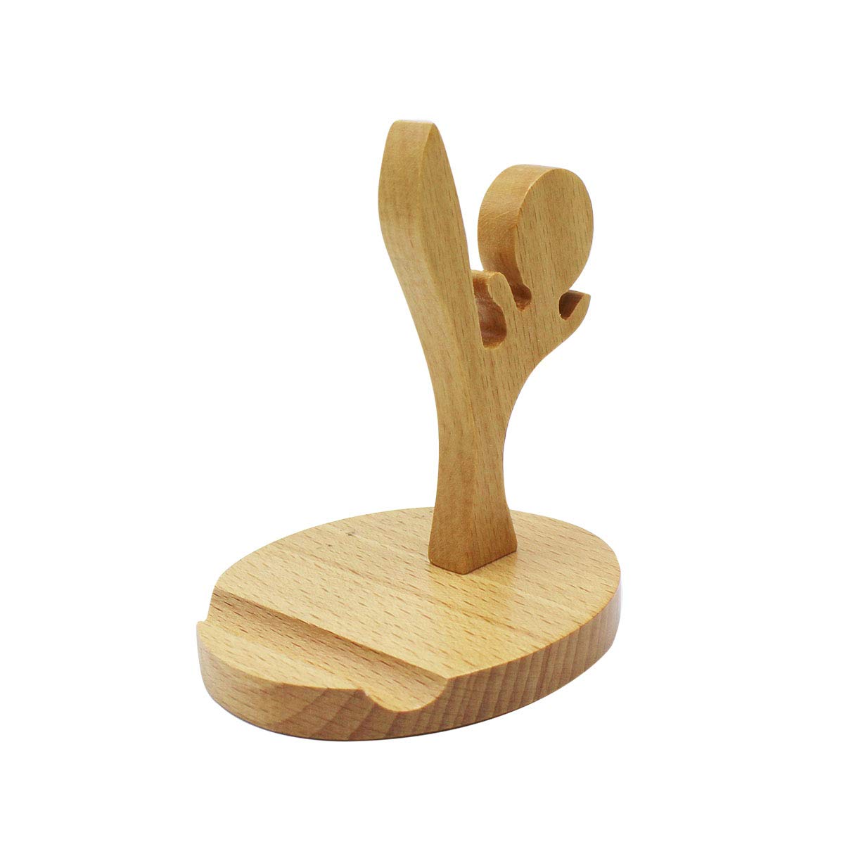 Wooden Cartoon Animal Phone Stand - Universal Smartphone Holder for Desk, Compatible with All Mobile Phones | Perfect for Office, Home Decor & Gift Giving