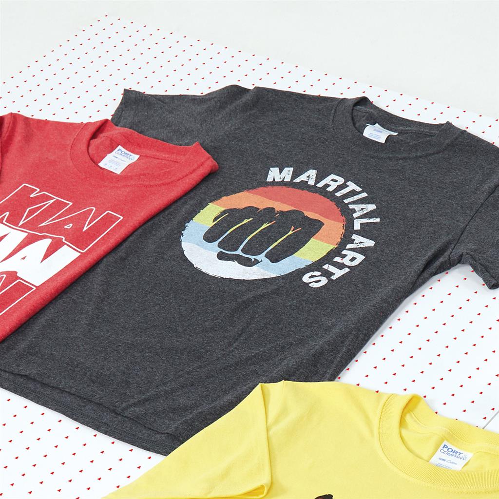 Circular Martial Arts T-Shirt - Breathable Cotton Training Tee for Karate, Taekwondo & MMA - Perfect for Dojo, Gym & Casual Wear
