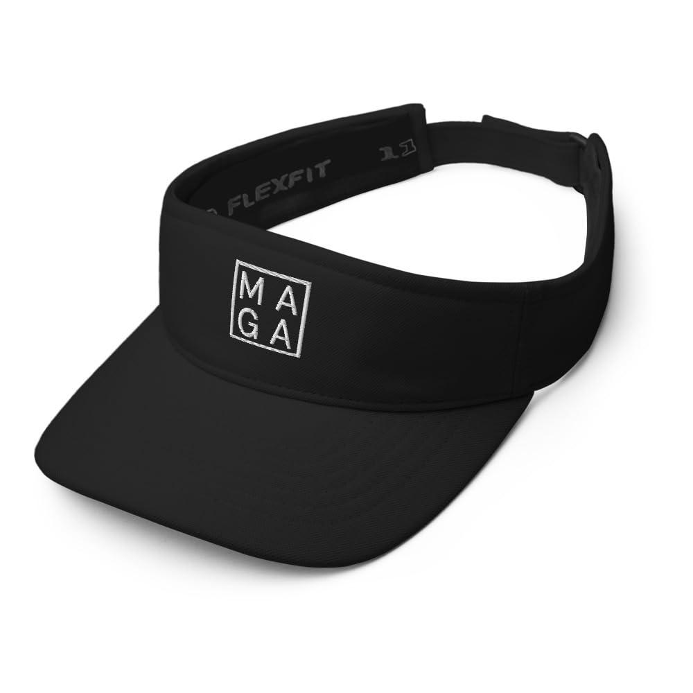 SQ MAGA Make America Great Again Donald Trump Visor Cap - Patriotic Hat for Political Supporters, Rallies & Outdoor Events