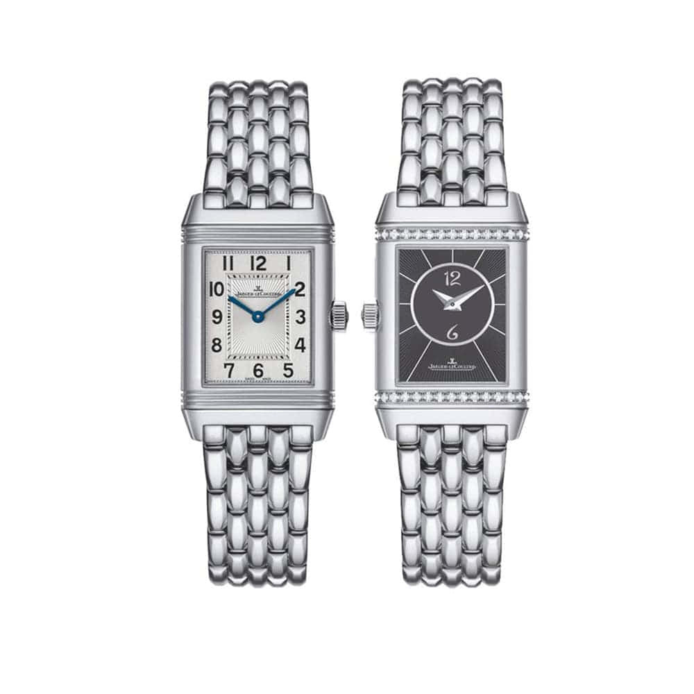 Jaeger-LeCoultre Reverso Classic Duetto Stainless Steel Diamond Ladies Watch - Luxury Swiss Timepiece for Women, Perfect for Business Meetings & Evening Events
