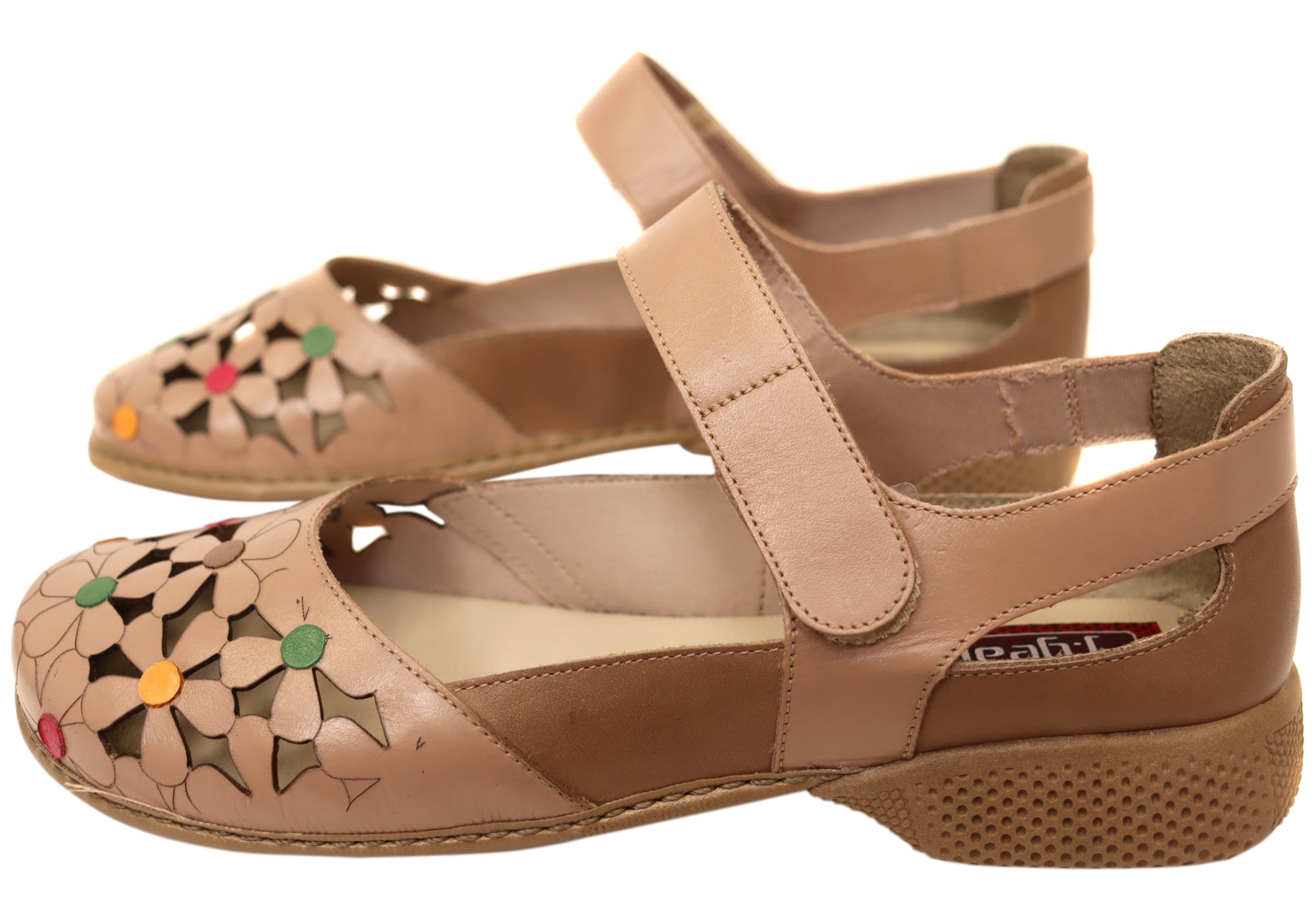 J Gean Tulip Women's Comfortable Brazilian Leather Mary Jane Shoes - Elegant & Supportive Flats for Work, Wedding & Everyday Wear