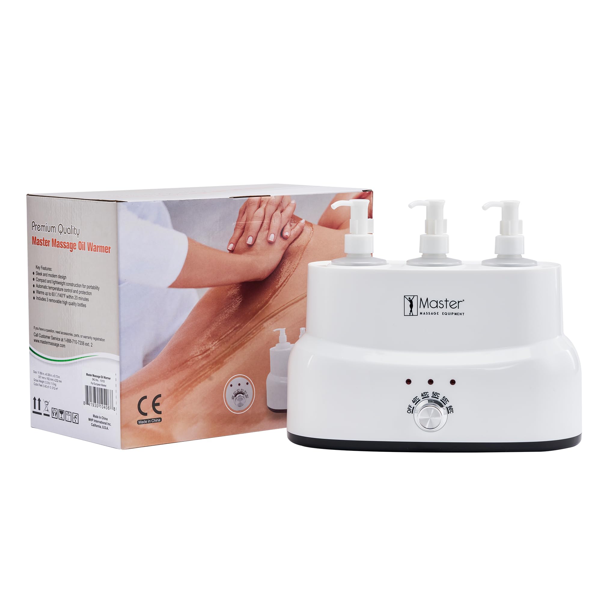 Professional 3-Bottle Massage Oil Warmer & Lotion Heater with Empty Bottles - Fast Heating Massage Cream Warming Device for Spa, Salon & Home Use - Perfect for Aromatherapy & Relaxation Therapy