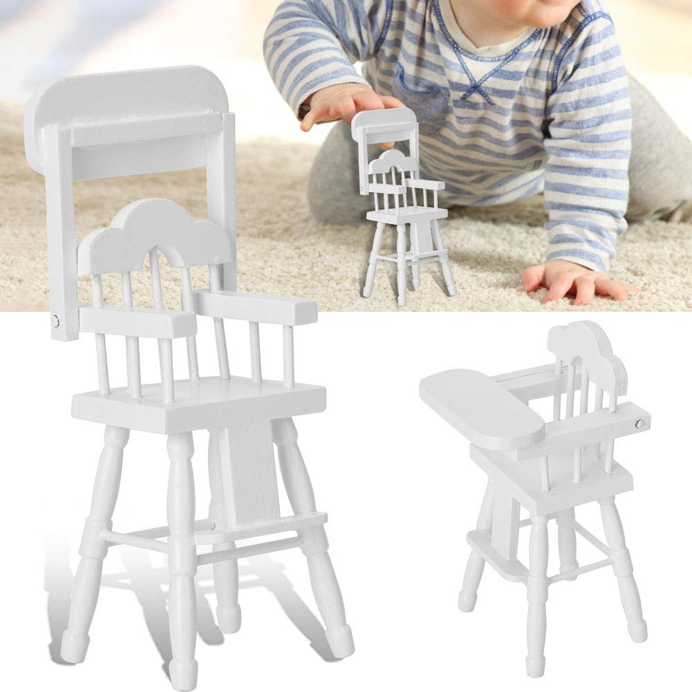 1/12 Scale Doll High Chair - Miniature Dining Chair for Reborn Girl Dolls Accessories | Perfect for Dollhouse, Playroom & Collectible Displays