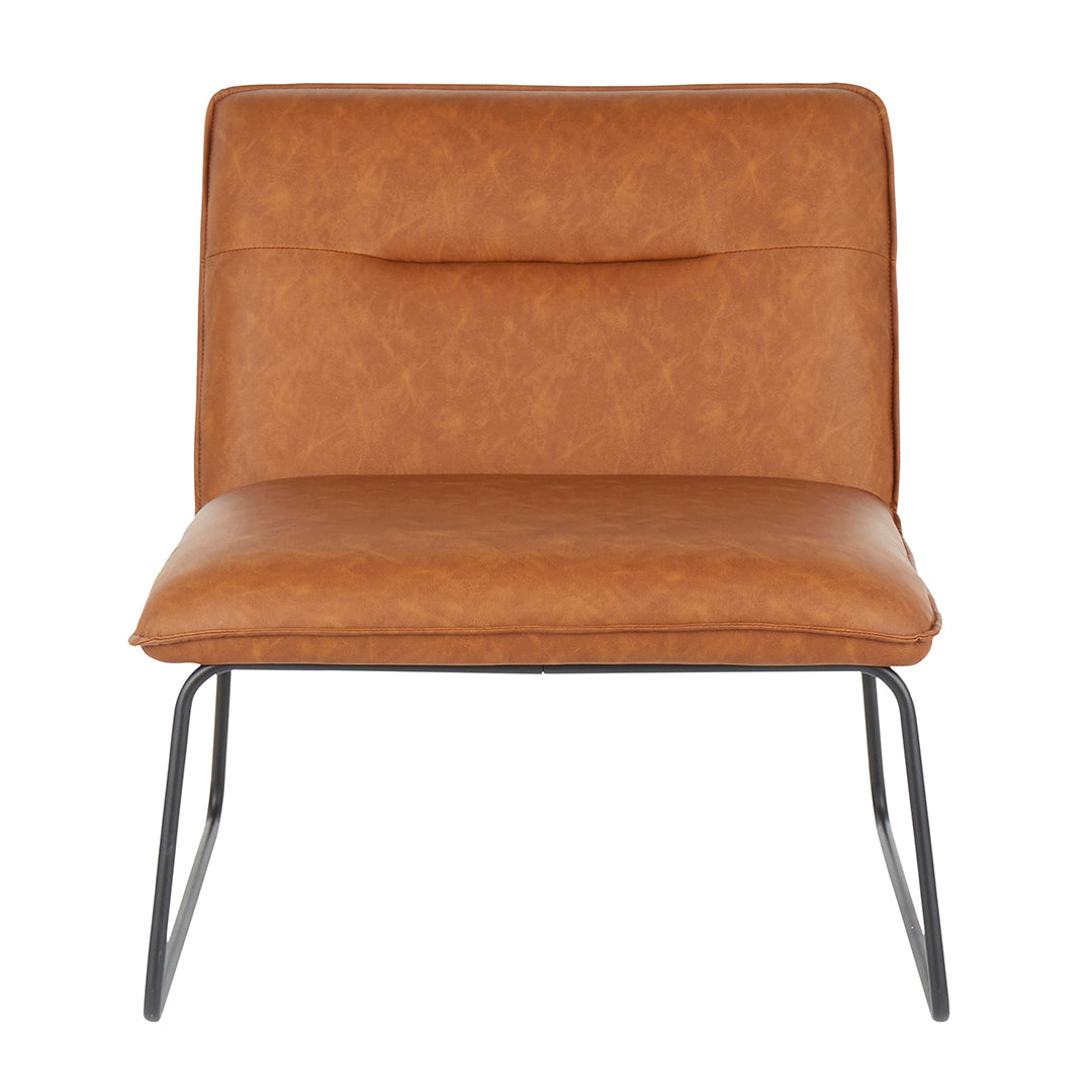 Casper Accent Chair - Modern Upholstered Lounge Chair for Living Room, Bedroom & Office - Comfortable Single Seater with Sturdy Wooden Legs - Perfect for Relaxing, Reading & Small Spaces