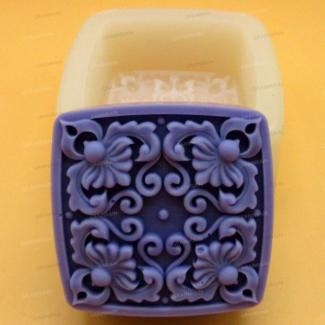 Square Flower Silicone Soap Molds - 6 Pack Reusable DIY Soap Making Kit for Handmade Soap Bars, Candles & Bath Bombs - Perfect for Crafting, Gifts & Home Spa Decor